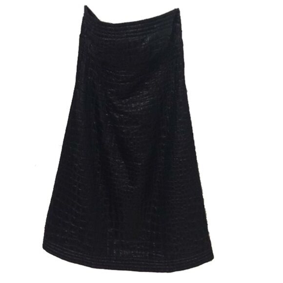 Trina Turk Black Strapless Cocktail Party Dress Womens Size 8 Quilted - Picture 1 of 12